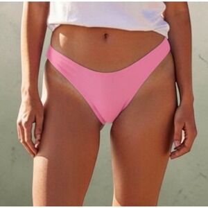 J. Crew Bikini Bottom Women's M Pink Curved Waist Cheeky New BC125 1261